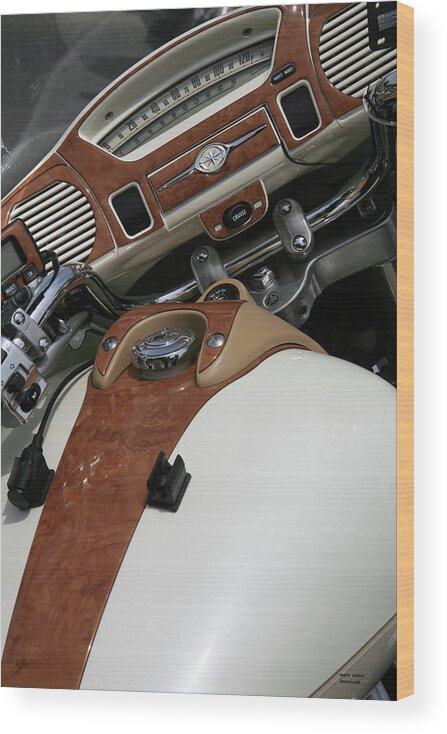 Motorcycles Wood Print featuring the photograph Retro look by Mark Alesse