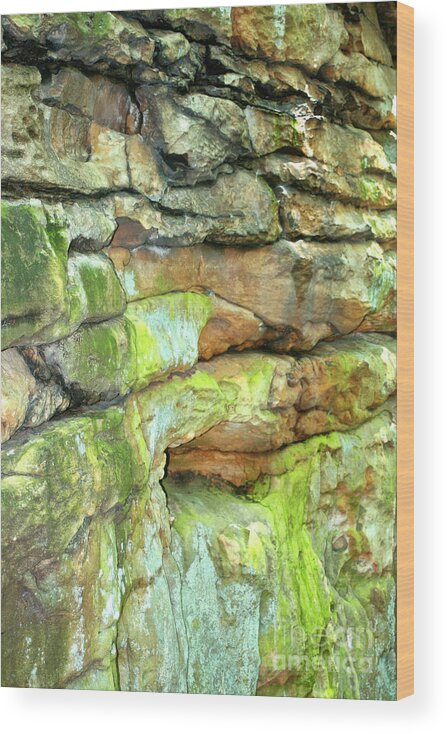 Rocks Wood Print featuring the photograph Rock Formation, WV by Marvin Averett