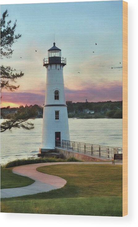 Thousand Wood Print featuring the photograph Rock Island Sunset by Lori Deiter