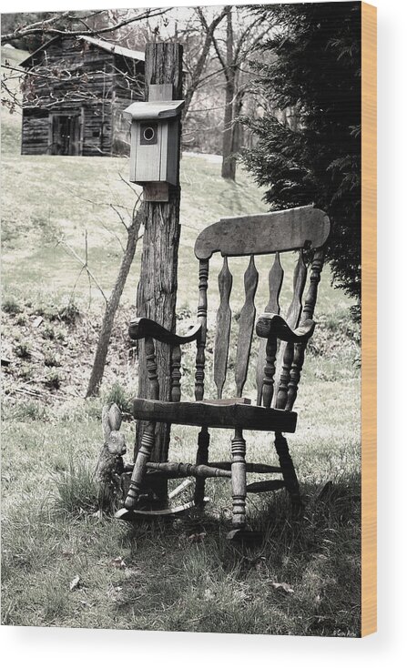Rocking Chair Wood Print featuring the photograph Rocking Chair by Gray Artus