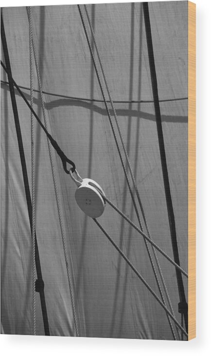 Sailing Wood Print featuring the photograph Sailing Block by David Shuler