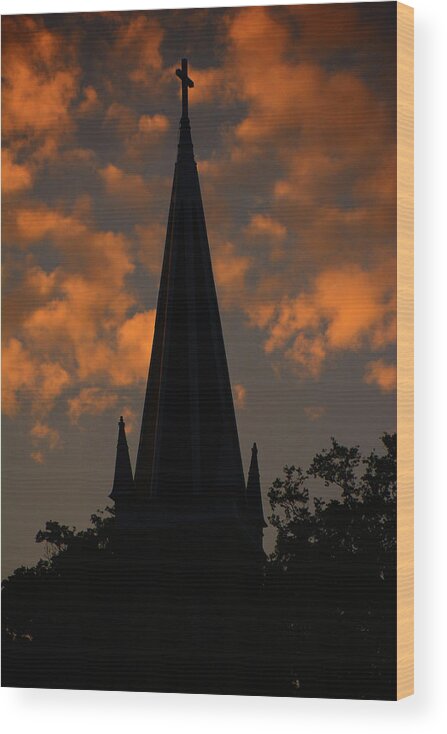 Saint Peter's Church At Sunset Wood Print featuring the photograph Saint Peter's Church at Sunset by Raymond Salani III
