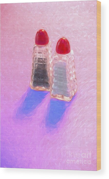 Salt And Pepper Wood Print featuring the photograph Salt and Pepper Shakers by George Robinson
