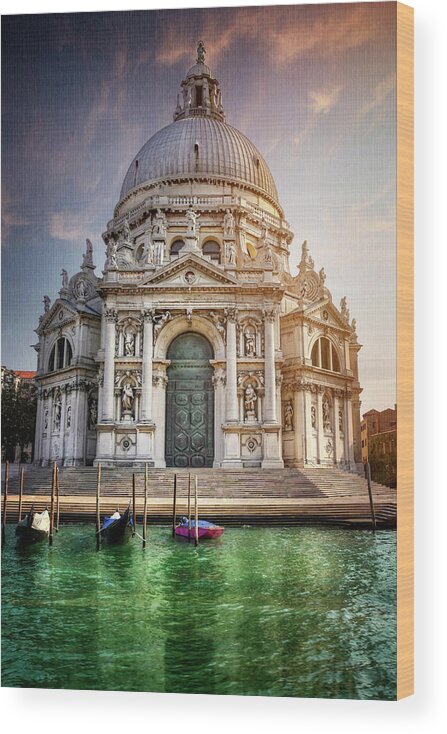 Venice Wood Print featuring the photograph Santa Maria Della Salute - Venice by Carol Japp