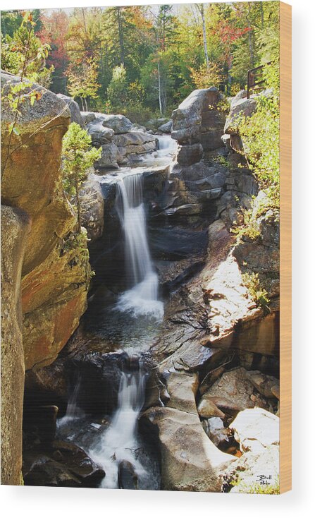 Landscape Wood Print featuring the photograph Screw Auger Falls by Brett Pelletier