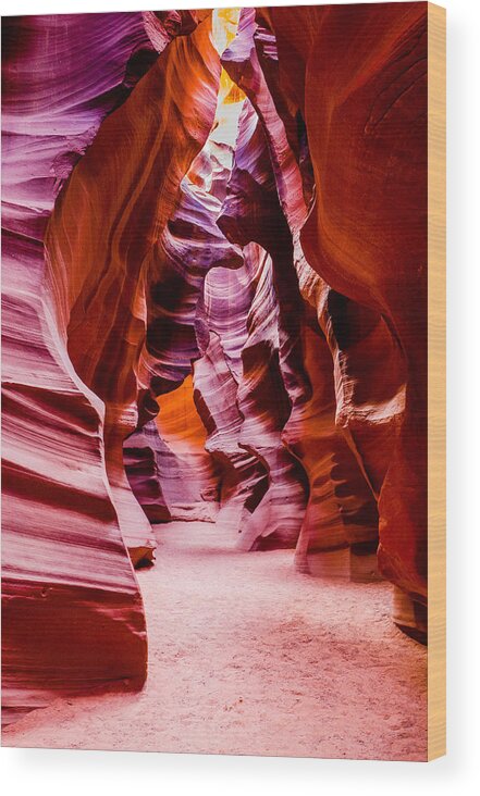 Antelope Canyon Wood Print featuring the photograph Serene Light by M G Whittingham