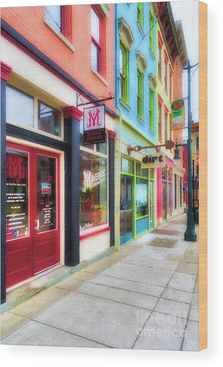 Shops At Cincinnati's Findlay Market Wood Print featuring the photograph Shops At Cincinnati's Findlay Market # 6 by Mel Steinhauer