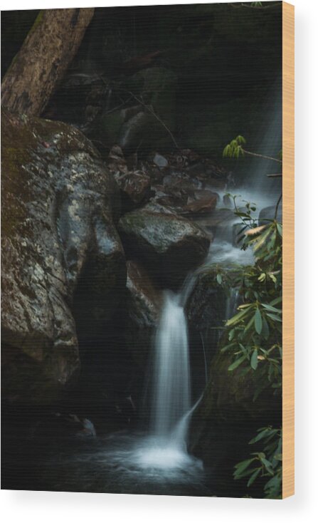 Jay Stockhaus Wood Print featuring the photograph Small Waterfall by Jay Stockhaus