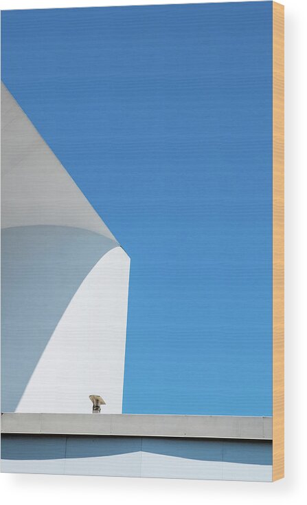 Abstract Wood Print featuring the photograph Soft Blue by Eric Lake