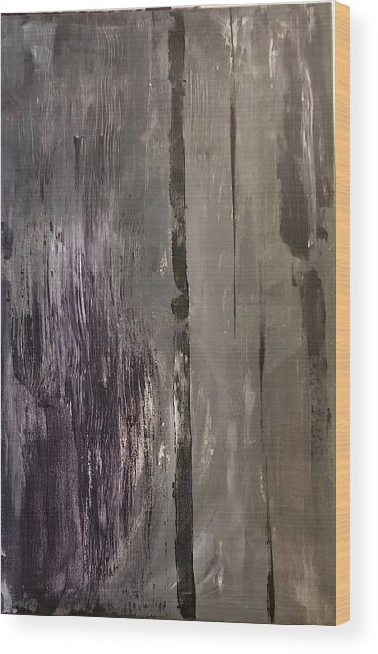 Acrylic Wood Print featuring the painting Somber Moments by Laura Jaffe