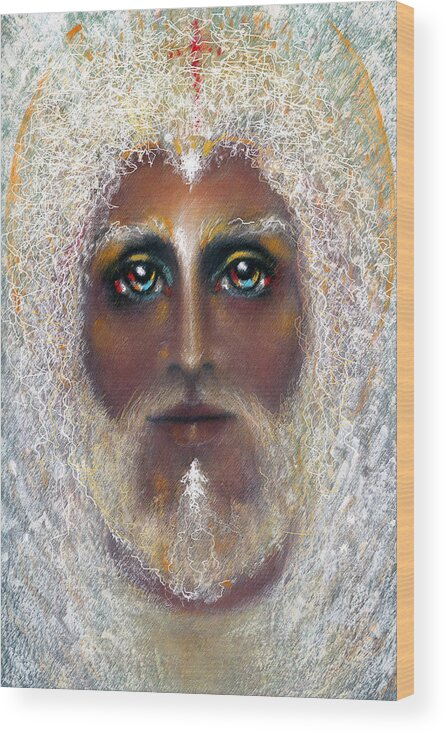 Inspirational Wood Print featuring the pastel Son Of God by Vicki L Thomas