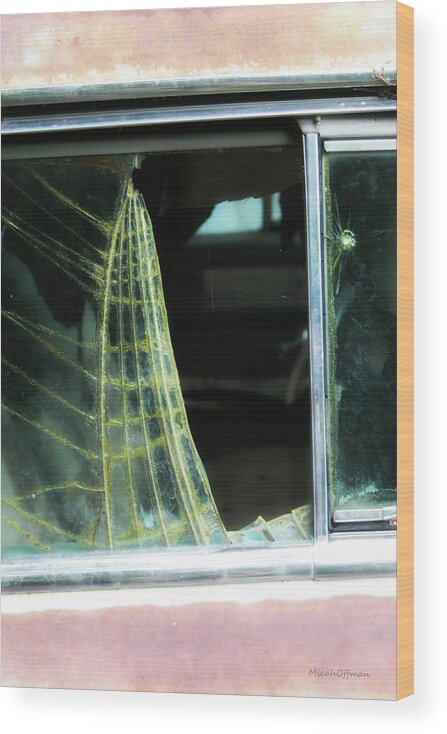 Ford Granada Wood Print featuring the photograph Broken glasses by Micah Offman