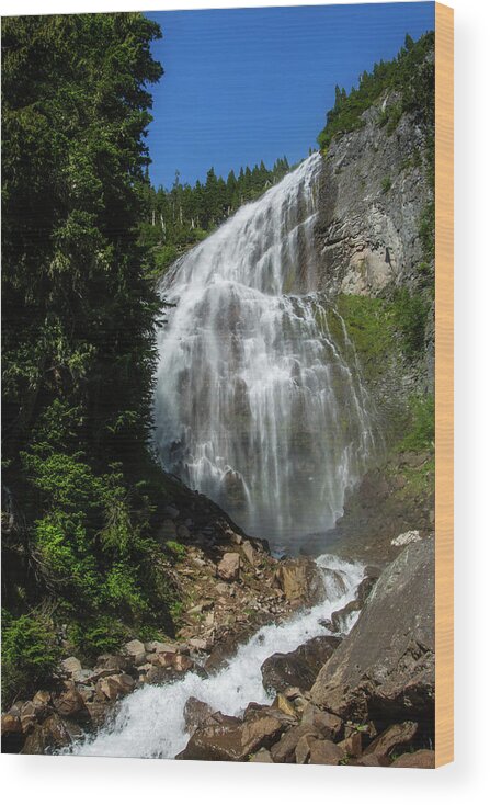 Majestic Wood Print featuring the photograph Spray Falls by Pelo Blanco Photo