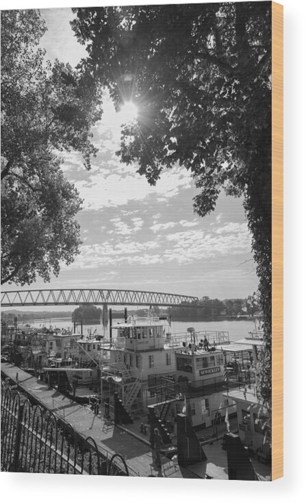 Sternwheeler Wood Print featuring the photograph Sternwheelers - Marietta, Ohio - 2015 by Holden The Moment