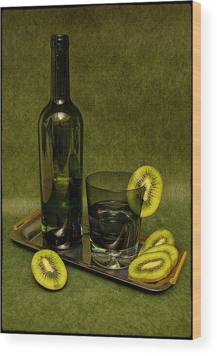 Still Life Wood Print featuring the photograph Still life with kiwifruit by Andrei SKY