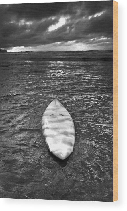 Black And White Photographs Wood Print featuring the photograph Storm Board by Sean Davey
