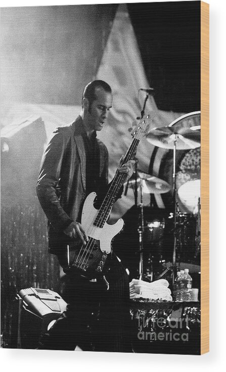 Stone Temple Pilots Wood Print featuring the photograph STP-2000-Robert-0935 by Timothy Bischoff