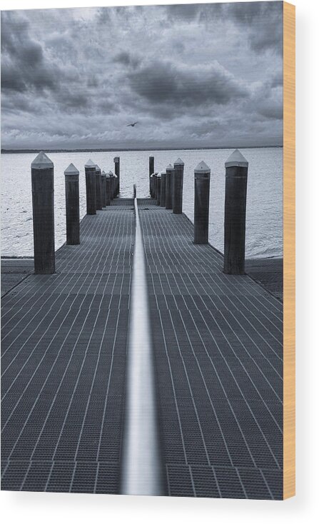 Sea.ocea Wood Print featuring the photograph Straight to the Sea by Robin-Lee Vieira