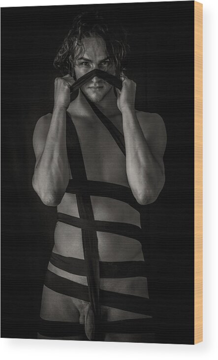 Male Wood Print featuring the photograph Straps 4 by Rick Saint