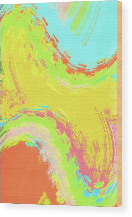 Digital Painting Wood Print featuring the photograph Summer Joy 2 by Bonnie Bruno