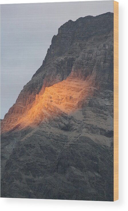 Nature Wood Print featuring the photograph Sunlight Mountain by Mary Mikawoz