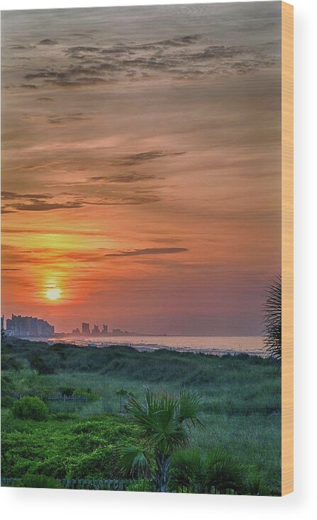 Beach Wood Print featuring the photograph Sunrise at N. Myrtle by Ches Black