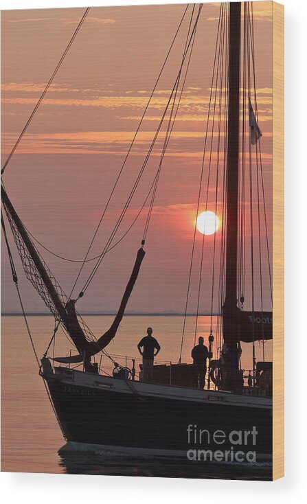 Germany Wood Print featuring the photograph Sunset sail by Howard Ferrier
