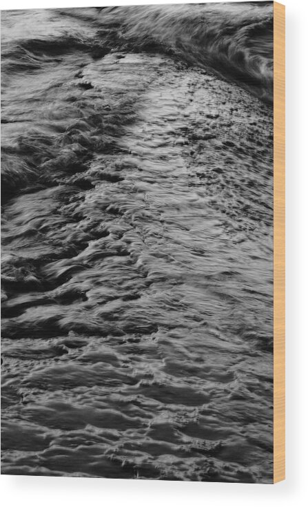 B&w Wood Print featuring the photograph Swell And Eddie by Kreddible Trout
