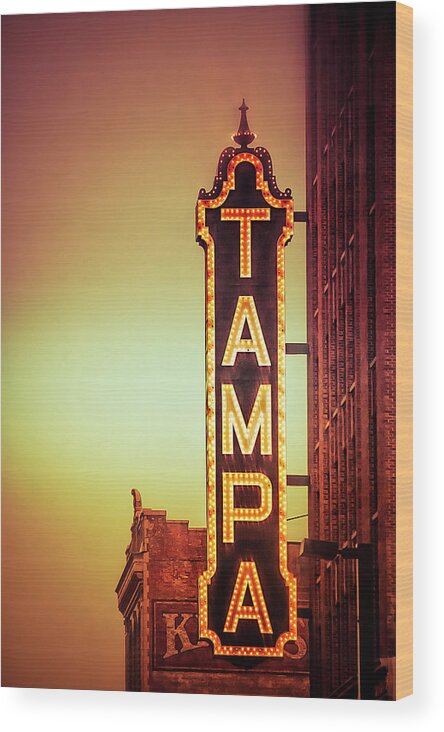 Tampa Theater Wood Print featuring the photograph Tampa Theatre by Carolyn Marshall