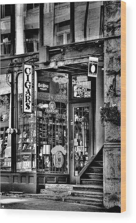 The Cigar Store Wood Print featuring the photograph The Cigar Store by David Patterson