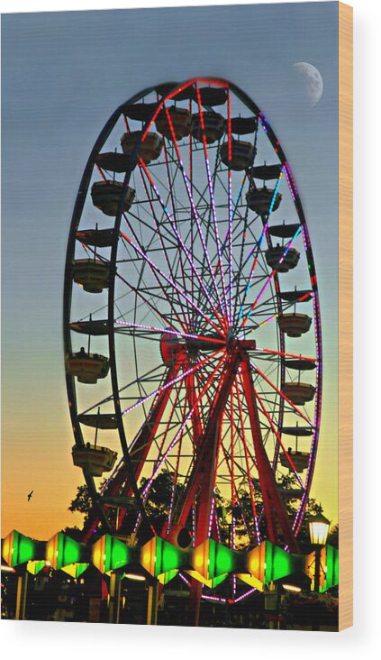 Ferris Wheel Wood Print featuring the photograph The Circle Game by Diana Angstadt