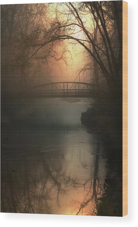 Bridge Wood Print featuring the photograph The Crossing by Rob Blair