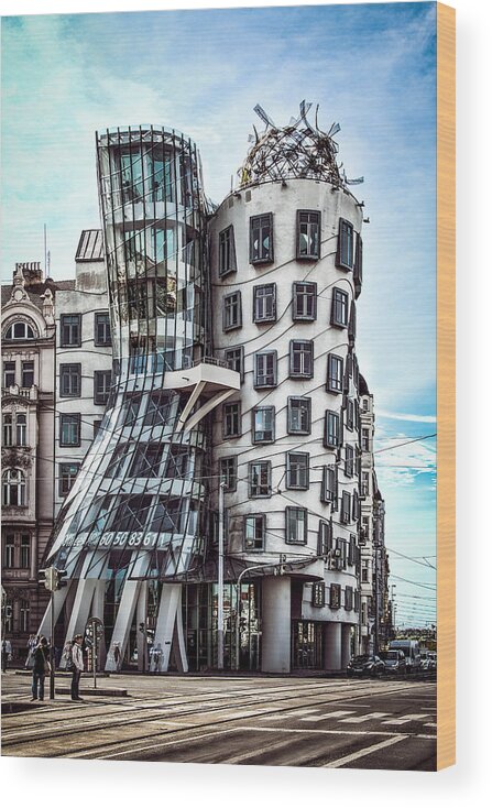 Czech Republic Wood Print featuring the photograph The Dancing House by Kevin McClish
