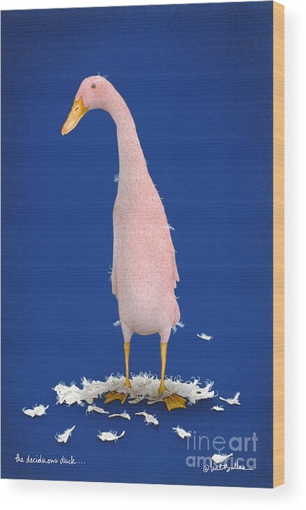 Will Bullas Wood Print featuring the painting The Deciduous Duck... by Will Bullas