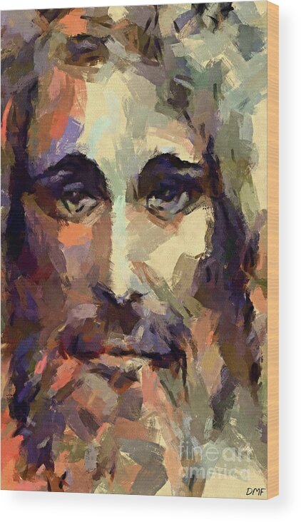 Jesus Wood Print featuring the painting The Holy Face Of Jesus by Dragica Micki Fortuna