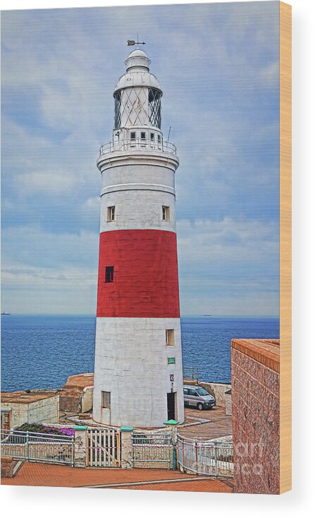 Travel Wood Print featuring the photograph The Lighthouse at Europa Point by Sue Melvin