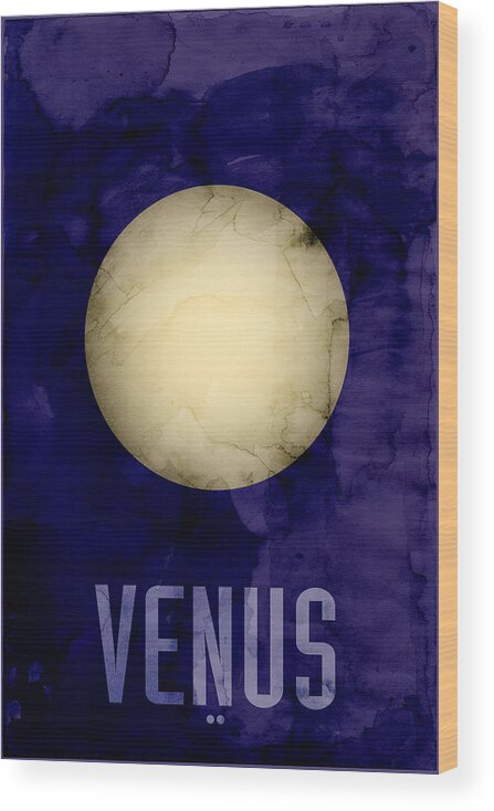 Venus Wood Print featuring the digital art The Planet Venus by Michael Tompsett