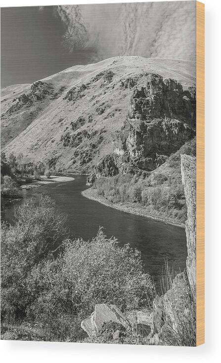 Markmilleart.com Wood Print featuring the photograph South Fork Boise River 3 by Mark Mille