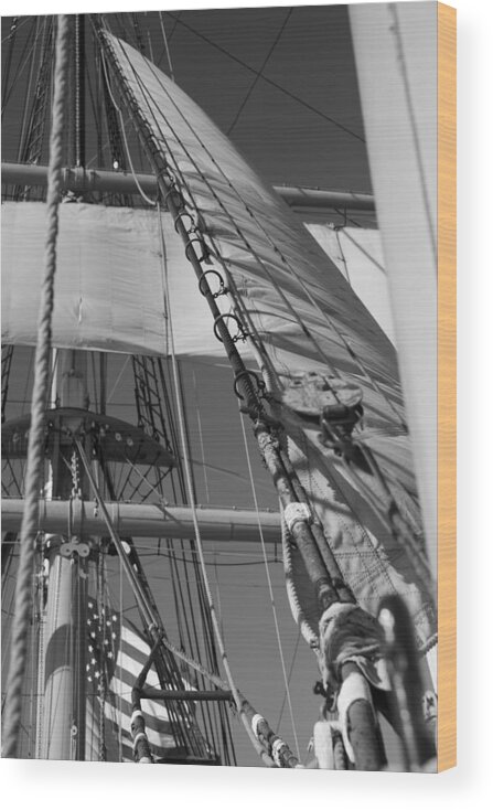 The Star Of India Wood Print featuring the photograph The Star of India Mast by Dusty Wynne