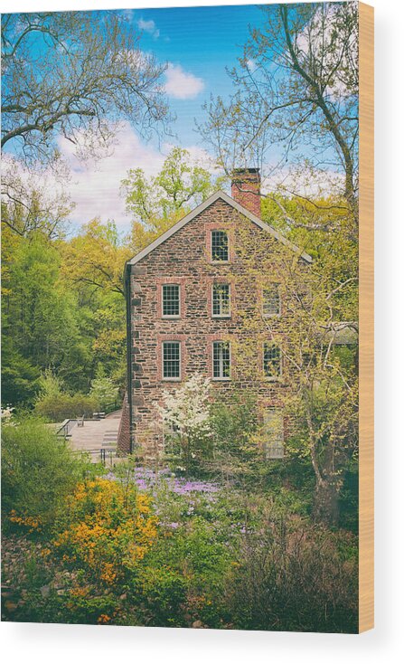 Stone Mill Wood Print featuring the photograph The Stone Mill in Spring by Jessica Jenney