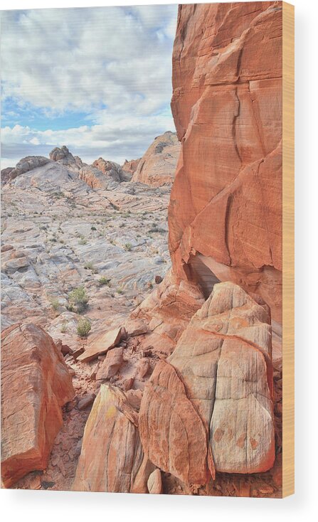 Valley Of Fire State Park Wood Print featuring the photograph The Wall at Valley of Fire by Ray Mathis