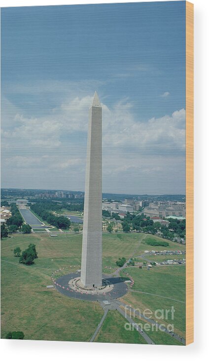 The Wood Print featuring the photograph The Washington Monument by American School