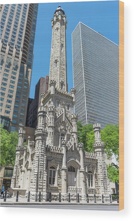 Chicago Wood Print featuring the photograph The Water Tower by David Levin