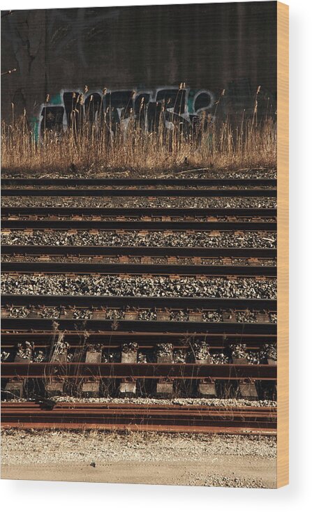 Urban Wood Print featuring the photograph The Wrong Side Of The Tracks by Kreddible Trout