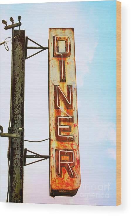 Diner Wood Print featuring the photograph Tom's Diner by Beth Ferris Sale