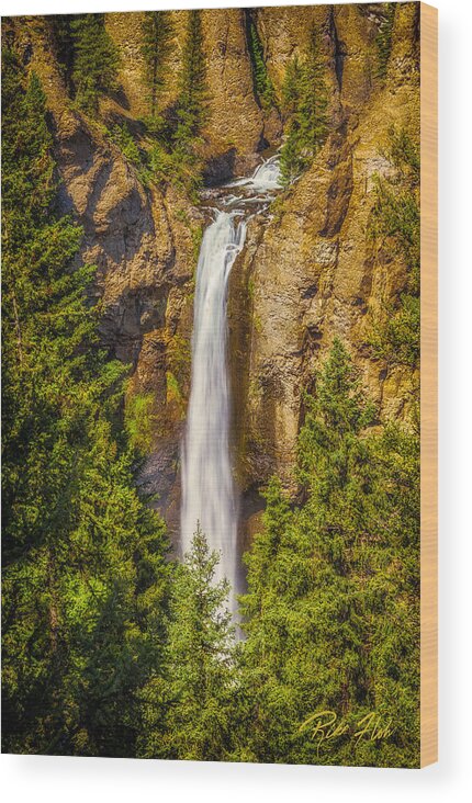 Flowing Wood Print featuring the photograph Tower Falls by Rikk Flohr