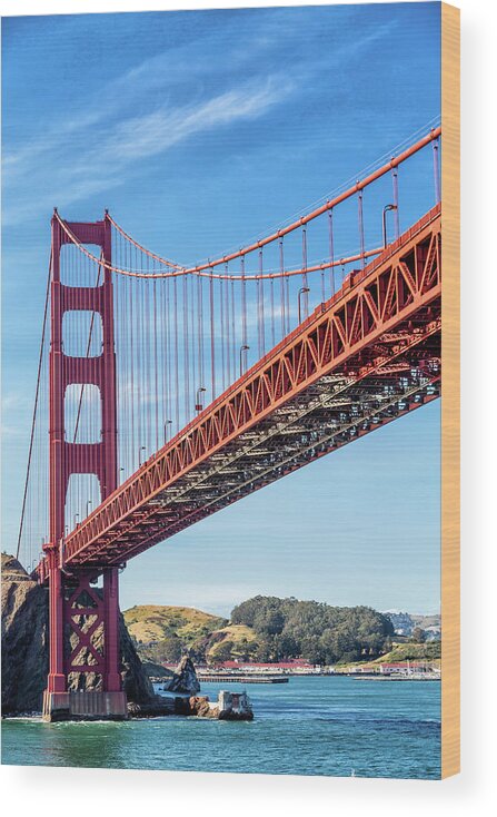 America Wood Print featuring the photograph Tower on Golden Gate by Darryl Brooks