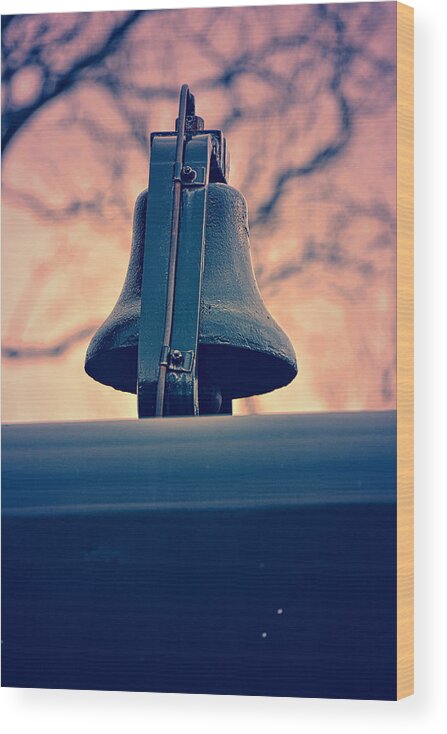 Train Wood Print featuring the photograph Train Bell No 1 by Mike Martin