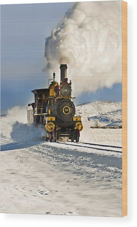 Train Wood Print featuring the photograph Train in Winter by Scott Read