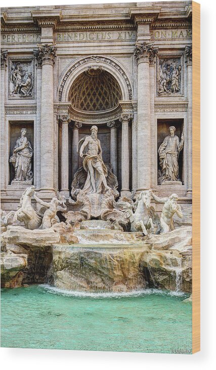 Fontana Di Trevi Wood Print featuring the photograph Trevi FOuntain by Weston Westmoreland